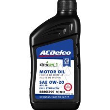 ACDelco Dexos1 Gen2 Full Synthetic Motor Oil 0W-20 0.946л