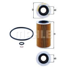 Фільтр оливи Mahle OX384D