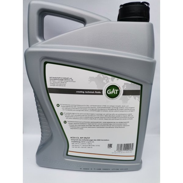 GAT Engine Oil RSI LA 5W-40 5л