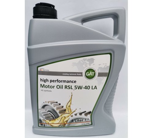 GAT Engine Oil RSL LA 5W-40 4л GAT Engine Oil RSL LA 5W-40 4л
