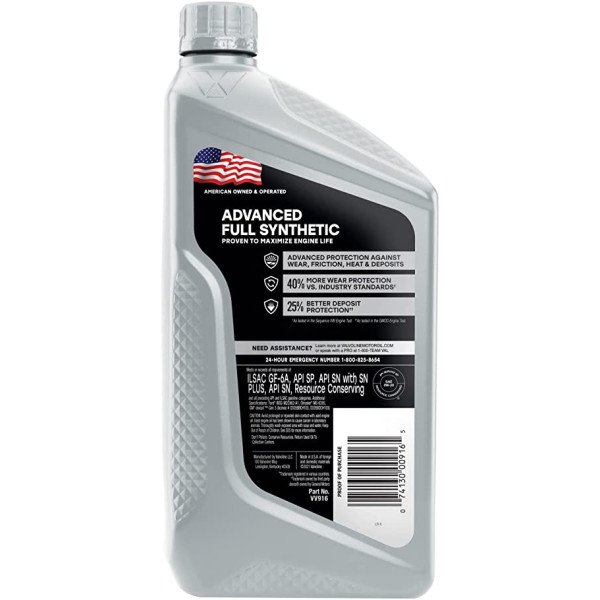 Valvoline Advanced Full Synthetic 0W-20 0.946л