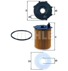 Фільтр оливи Mahle OX171/2D