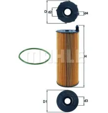 Фільтр оливи Mahle OX196/3D