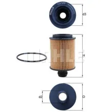 Фільтр оливи Mahle OX559D